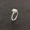 Emerald cut Diamond Halo Engagement Ring