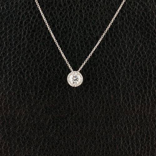 Round Diamond Halo Pendant