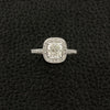 Cushion cut Diamond Engagement Ring with Halo