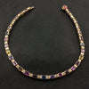 Multi-color Sapphire & Diamond Necklace