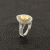 Pear shaped Yellow Diamond Ring