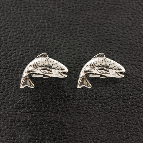 Sterling Silver Salmon Cufflinks