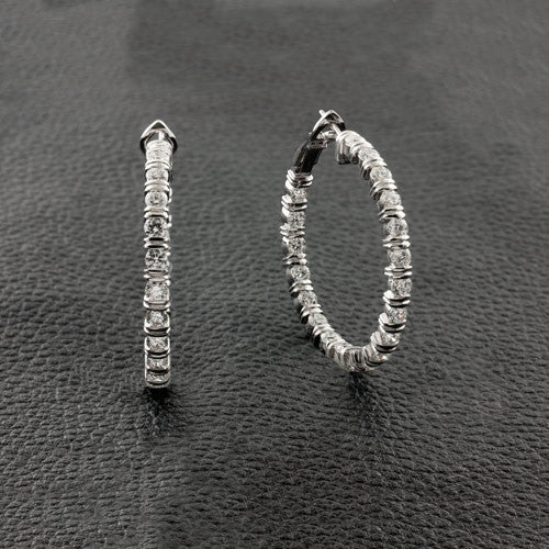 Diamond Hoop Earrings