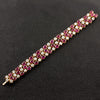 Ruby & Diamond Necklace, Bracelet & Earrings Suite