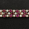 Ruby & Diamond Necklace, Bracelet & Earrings Suite