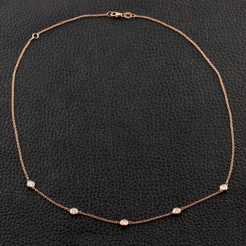 Rose Gold Diamonds by the Yard Necklace