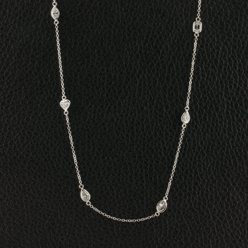Various Shape Diamonds by the Yard Necklace