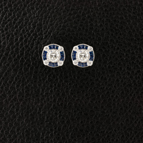 Sapphire & Diamond Earrings