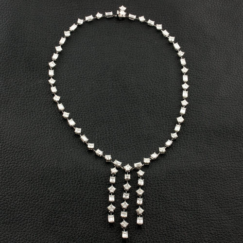 Triple Dangle Diamond Necklace