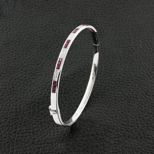 Ruby & Diamond Bangle Bracelet