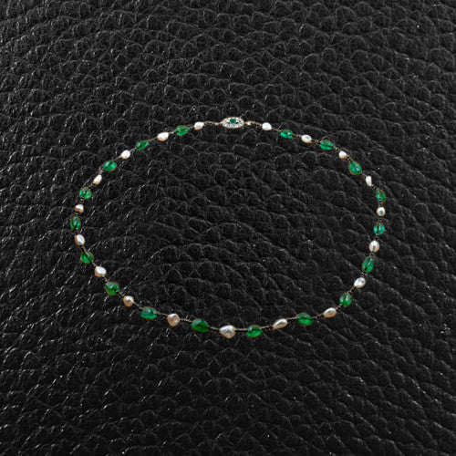 Emerald & Pearl Necklace