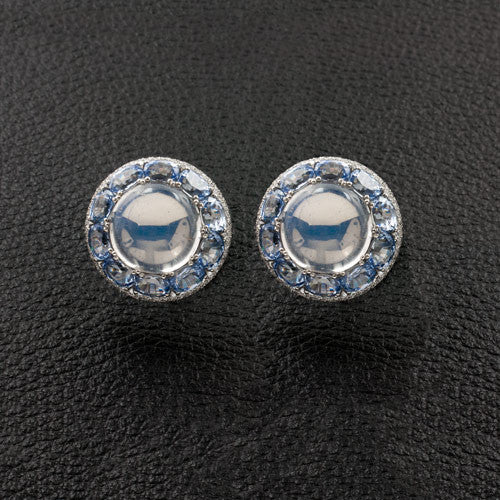 Moonstone, Sapphire & Diamond Cufflinks
