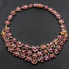 Pink & Orange Sapphire & Diamond Necklace, Earring & Ring Set