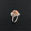 Padparasha Sapphire & Diamond Ring