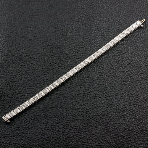 Square Set Diamond Bracelet