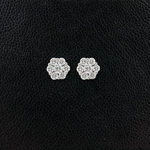 Diamond Cluster Earrings
