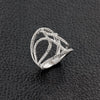 White Diamond Openwork Ring