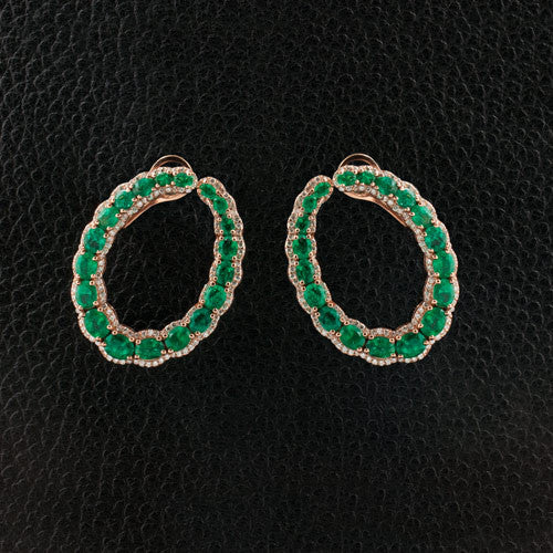 Emerald & Diamond Earrings