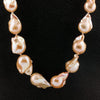 Peach Color Baroque Pearl Necklace