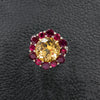 Citrine, Ruby & Red Spinel Ring