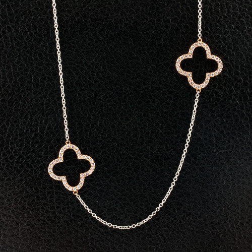 Clover Motif Diamond Pendant