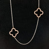 Clover Motif Diamond Necklace