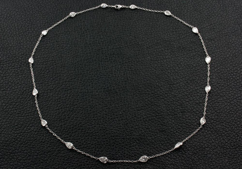 Pear Shaped Diamonds by the Yard Necklace