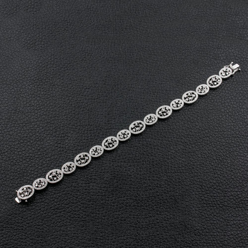 Oval Design Diamond Bracelet