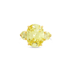 Yellow Diamond Three Stone Ring