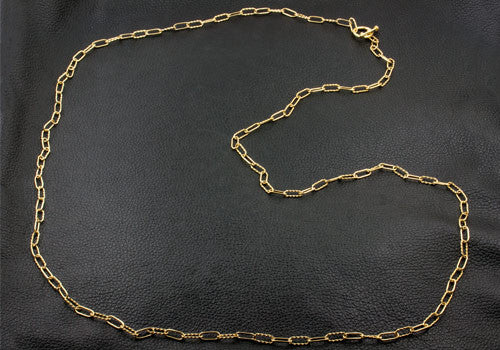 Twist and Smooth Gold Chain