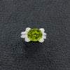 Oval Peridot & Diamond Ring