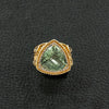 Green Amethyst & Diamond Ring