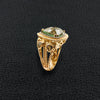 Green Amethyst & Diamond Ring