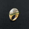 Green Amethyst, Tsavorite & Diamond Ring