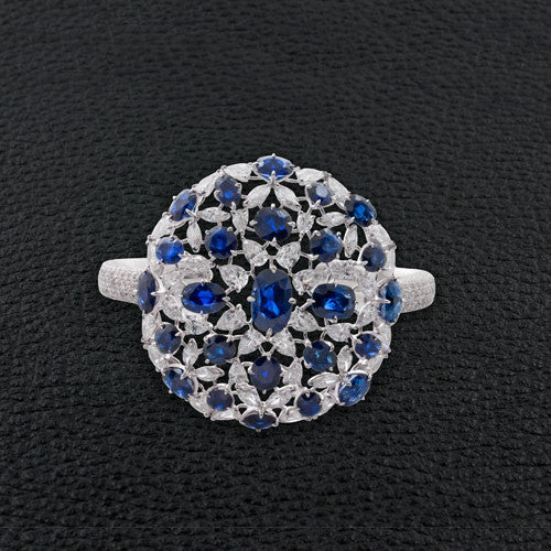 Sapphire & Diamond Cuff Bracelet