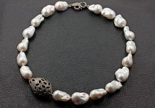 Baroque Pearl Necklace with Enhancer
