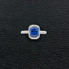 Sapphire Engagement Ring with Diamond Halo