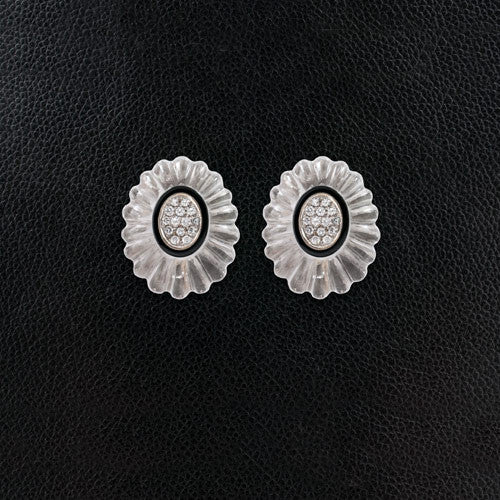 Crystal & Diamond Estate Earrings