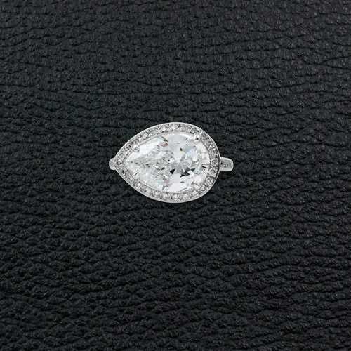 Pear Shaped Diamond Engagement Ring