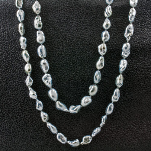 Gray Keshi Pearl Necklace