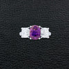 Purple Sapphire & Diamond Engagement Ring