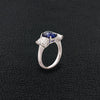 Purple Sapphire & Diamond Engagement Ring
