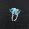 Aquamarine & Diamond Estate Ring