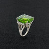 Peridot & Diamond Ring