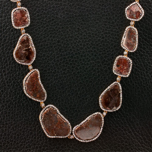 Brown Diamond Slice Necklace
