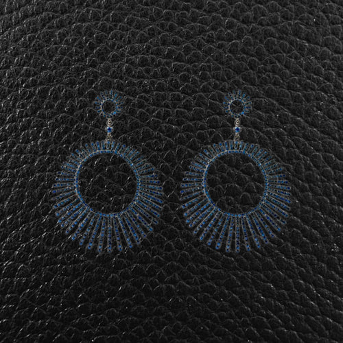 Sapphire Mod Dangle Earrings