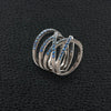 Sapphire Open Criss Cross Ring