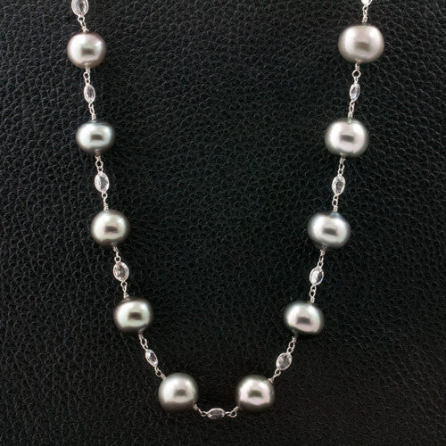 Tahitian Pearl & Moonstone Necklace