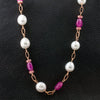 South Sea Pearls & Pink Sapphire Necklace