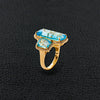 Blue Topaz & Diamond Ring